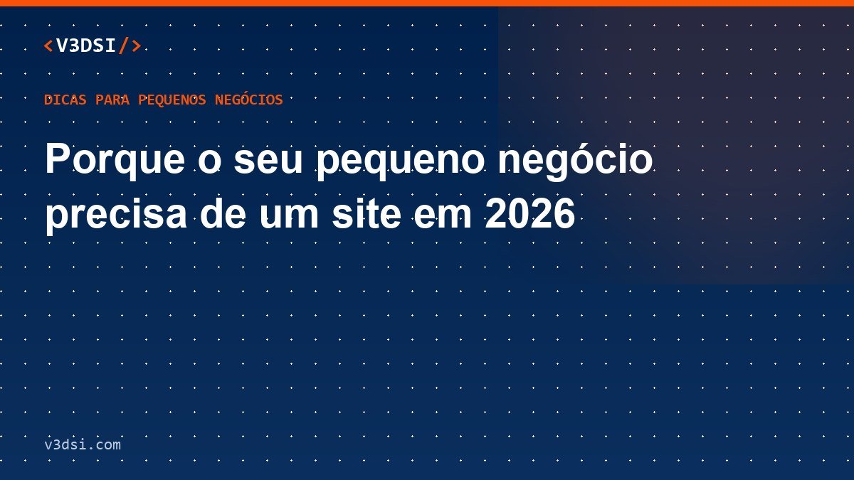 Ilustração de capa do artigo sobre a importância de um site para pequenos negócios em 2026