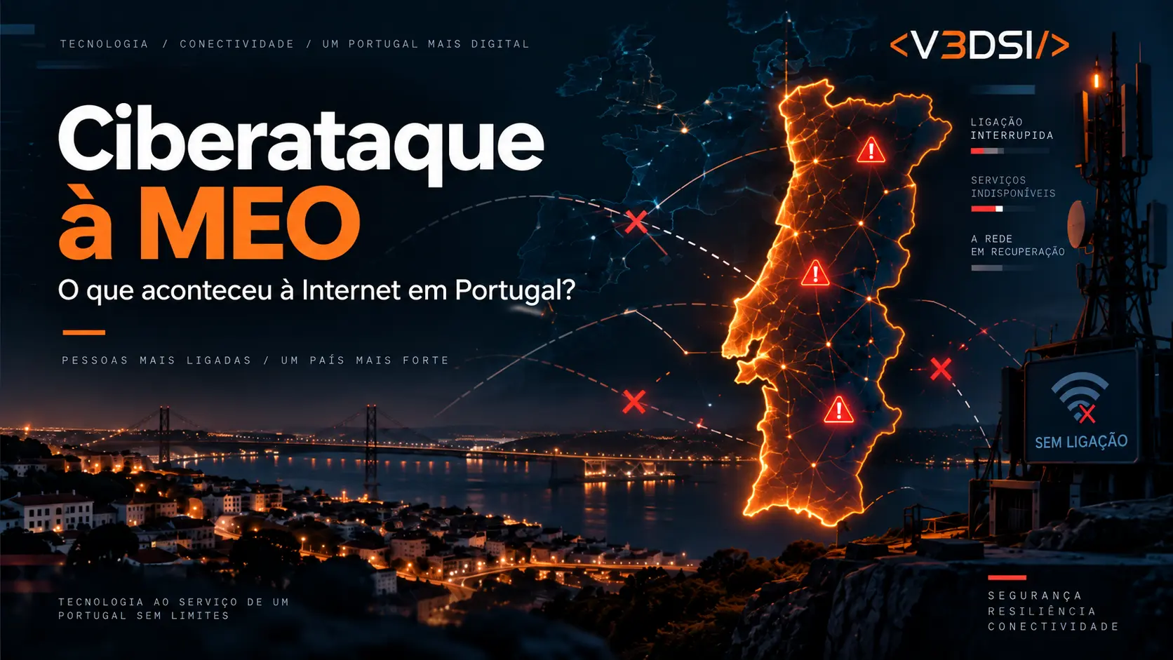 Ciberataque à MEO e falhas de Internet em Portugal